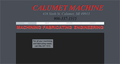 Desktop Screenshot of calumetmachine.com