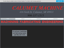 Tablet Screenshot of calumetmachine.com